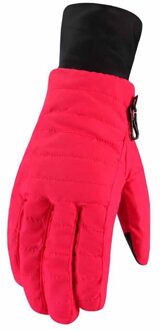 Ladies Outdoor Ski Gloves Winter Warm and Cold Waterproof Thickened Sports Snowboard Gloves Waterproof Winter Warm Gloves rood