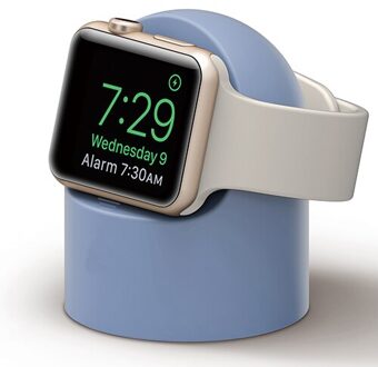 Lading Voor Apple Watch Stand Iwatch 42Mm 38Mm 44Mm 40Mm Horloge Accessoires Voor Apple Watch 6 5 4 3 2 Se Station Houder licht blauw