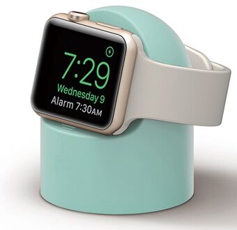 Lading Voor Apple Watch Stand Iwatch 42Mm 38Mm 44Mm 40Mm Horloge Accessoires Voor Apple Watch 6 5 4 3 2 Se Station Houder munt groen
