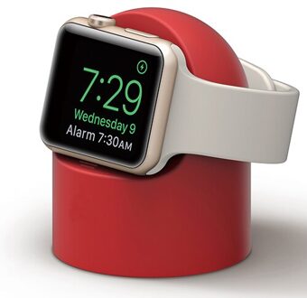 Lading Voor Apple Watch Stand Iwatch 42Mm 38Mm 44Mm 40Mm Horloge Accessoires Voor Apple Watch 6 5 4 3 2 Se Station Houder rood