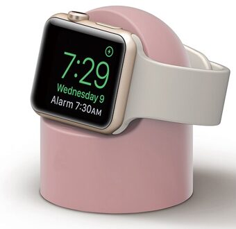 Lading Voor Apple Watch Stand Iwatch 42Mm 38Mm 44Mm 40Mm Horloge Accessoires Voor Apple Watch 6 5 4 3 2 Se Station Houder roze
