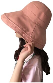 Lady Formele Hoed Zomer Opvouwbare Casual Caps Vrouwen Dubbelzijdig Elegante Strand Hoeden Шляпа Женская Летняя # Guahao roze