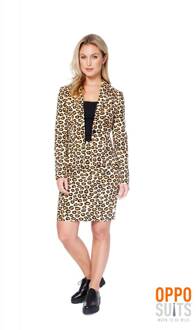 Lady Jag - Vrouwen Kostuum - Beige - Feest - Maat 40