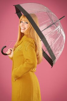 Lady Paraplu - Transparant - Opent Automatisch - Zwart - Ø85cm