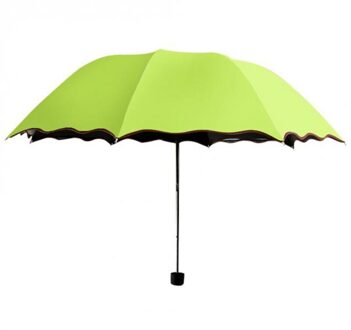 Lady Prinses Magische Bloemen Dome Parasol Zon/Regen Opvouwbare Paraplu Prain Vrouwen Transparante Paraplu Knokkels Voor Vrouwen rood