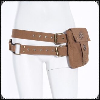 Lady Zakken Denim Waistbag Messenger Bag Punk Mujer Femme Vrouwen Wandelen Taille Tas vrouwen PU Lederen Travel beenzak Leg11-2