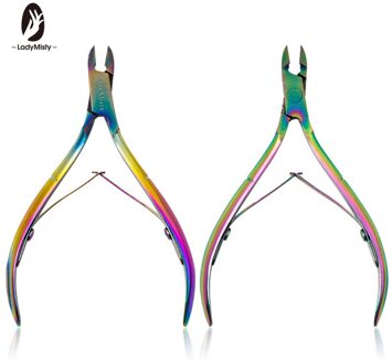 Ladymisty Nail Cuticle Cutter Regenboog Dode Huid Schaar Trimmer Remover Clipper Nipper Tang Manicure Nail Art Grooming Tool