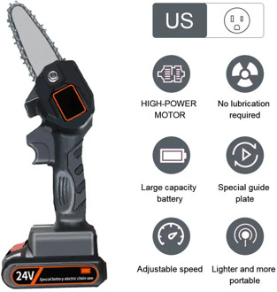 Laecabv Mini Chainsaw 4-Inch Cordless Electric Protable Chainsaw with Brushless Motor, One-Hand 0.7kg Lightweight, Pruning Shear