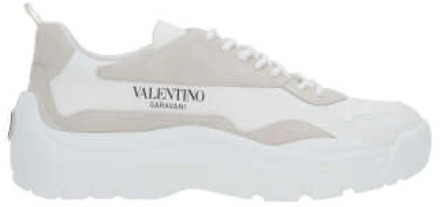 Lage sneakers met suède details Valentino Garavani , White , Heren - 40 EU