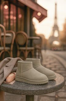 Lage Suede Boots Taupe