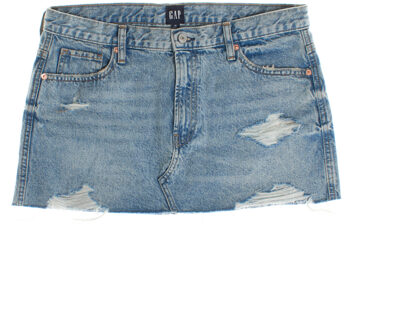 Lage taille denim rok 601178 dames Blauw