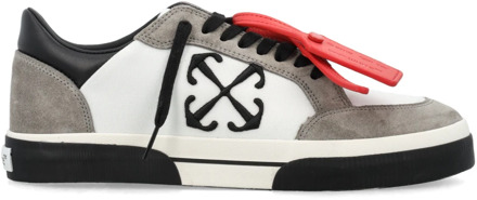 Lage Vulcanized Sneakers Wit Zwart Beige Off White , Multicolor , Heren - 42 Eu,44 Eu,41 EU