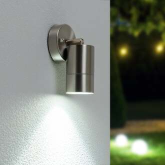 Lago LED Wandlamp Zilver IP44 voor binnen en buiten