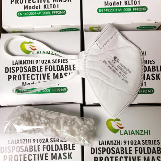 LAIANZHI Official Store KLT01 9102A SERIES PROTECTIVE MASK EN149 FFP2 NR Particulate Respirator DUST DISPOSABLE DUST FACE MASK