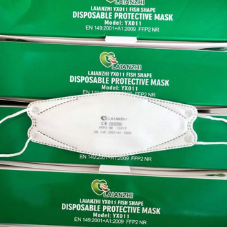 LAIANZHI YX011 FISH SHAPE DISPOSABLE PROTECTIVE MASK FFP2 MASK CE EN149:2001 FACE MASK DUST MASK PARTICULATE RESPIRATOR