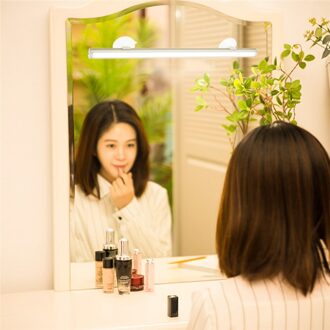 LAIDEYI Draagbare Make up Front Spiegel Licht Traploos Dimmen Touch schakelaar LED Vanity Badkamer Wandlamp USB Mini wandlamp Bar