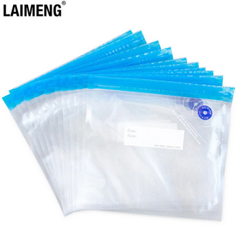 LAIMENG Reusable Vacuum Zipper Bags for Food Storage BPA free Film Air Valve Bags Kitchen Appliance Sous Vide Packing Bags P275