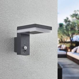 Laira LED solar buitenwandlamp, 15,5 cm antraciet, grijs