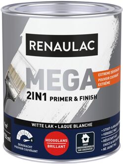 Lak Mega - Hoogglans - Wit - 750ml