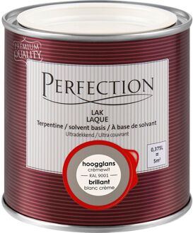 Lak Ultradekkend Hoogglans Terpentine Crèmewit Ral 9001 375ml