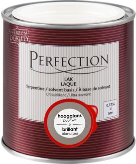 Lak Ultradekkend Hoogglans Terpentine Puur Wit 375ml
