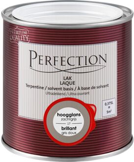 Lak Ultradekkend Hoogglans Terpentine Zachtgrijs 375ml