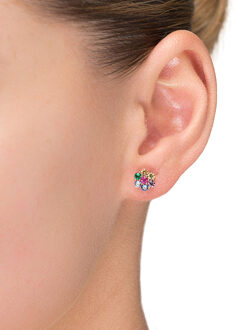 Laken 925 Sterling Zilveren Oorbellen Veelkleurig