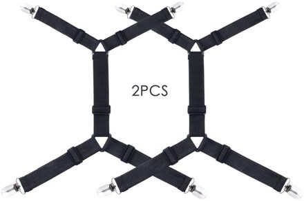 Laken Fastenrs Drap De Lit Hecht Dekens Pinces Ondersteuning Clip Housse Matelas Sangles Voor Lakens, Matras Pads zwart