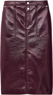 Lakleren kokerrok Marylou  bordeaux - XS (FR 36),S (FR 38),M (FR 40),L (FR 42),