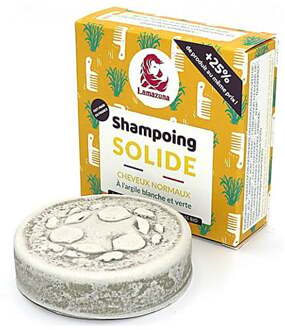 Lamazuna Shampoo Blok Witte & Groene Klei normaal haar