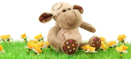 Lamb curly keyring 12cm