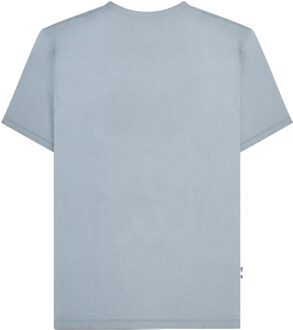 Lambretta Heren AW24 Twee Kleurige Paneel T-Shirt (Donkerblauw/Donkergroen) - L