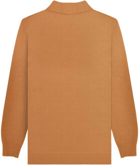 Lambretta Heren AW24 Vintage poloshirt met lange mouwen (Tabak) - maat Geel