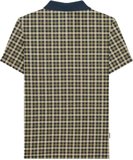 Lambretta Heren AW25 Geruit Poloshirt (Marine) - maat M Navy