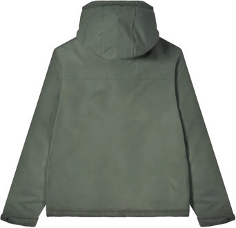 Lambretta Heren AW25 Gewatteerd jack met capuchon (Kaki Groen)