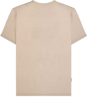 Lambretta Heren borst streep T-shirt (Cashew) - maat L Beige
