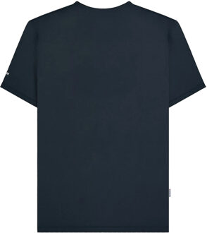 Lambretta Heren borst streep T-shirt (Marine) - maat M Navy
