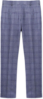 Lambretta Heren Bradley Geruite Pantalon (Leisteen) Blauw