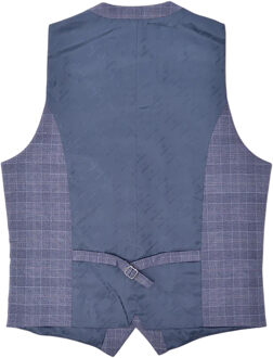 Lambretta Heren Bradley Geruite Waistcoat (Leisteen) - maat Blauw