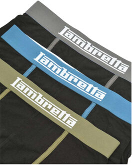 Lambretta Heren Classic Boxershorts (Set van 3) (Zwart) - maat L