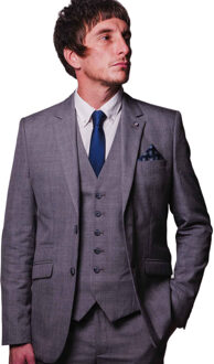 Lambretta Heren Dawson Geruite Blazer (Grijs) - 46 inch