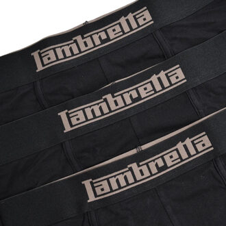 Lambretta Heren Essential Boxershorts (Set van 3) (Zwart) - maat XL