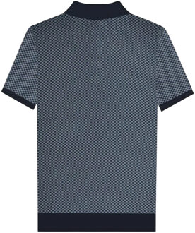 Lambretta Heren Gebreide Kwart Rits Poloshirt (Marineblauw) Navy - L