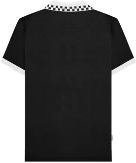 Lambretta Heren Geruite Poloshirt (Zwart) - 4XL