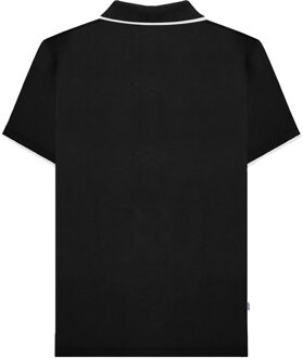 Lambretta Heren Gingham All-Over Print Big & Tall Polo Shirt (Zwart) - maat