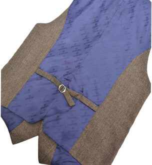 Lambretta Heren Morgan Herringbone Gilet (Bruin)