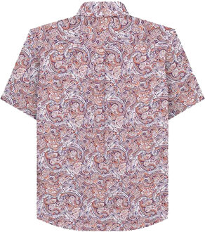 Lambretta Heren Paisley Overhemd met korte mouwen (Roest/Wit) - maat
