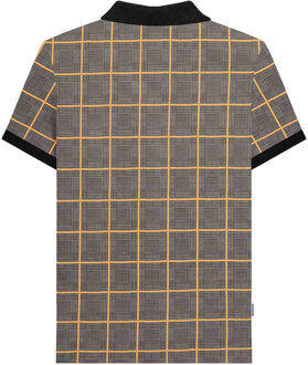 Lambretta Heren Prins van Wales geruit poloshirt (Staalgrijs) Blauw/Donkergrijs