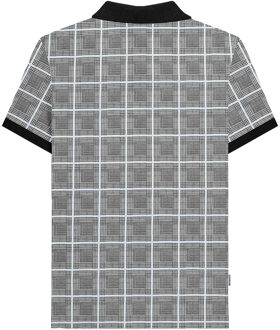 Lambretta Heren Prins van Wales geruit poloshirt (Wit)