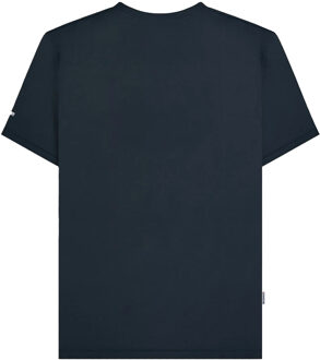 Lambretta Heren Racing Stripe Groot & Lang T-shirt (Marine / Wit / Blauw) Navy